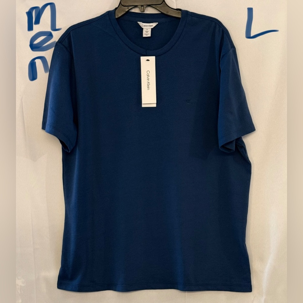 Calvin Klein Men's Navy Blue Short-Sleeve Crewneck Tee
